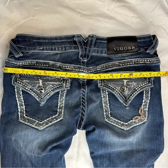 VIGOSS Skinny Bling Jeans Pants - Picture 12 of 16